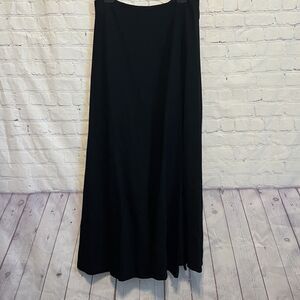 Vtg Donna Karan Black Label Wool Skirt Black Maxi/Midi ILGWU Union Made Sz 14